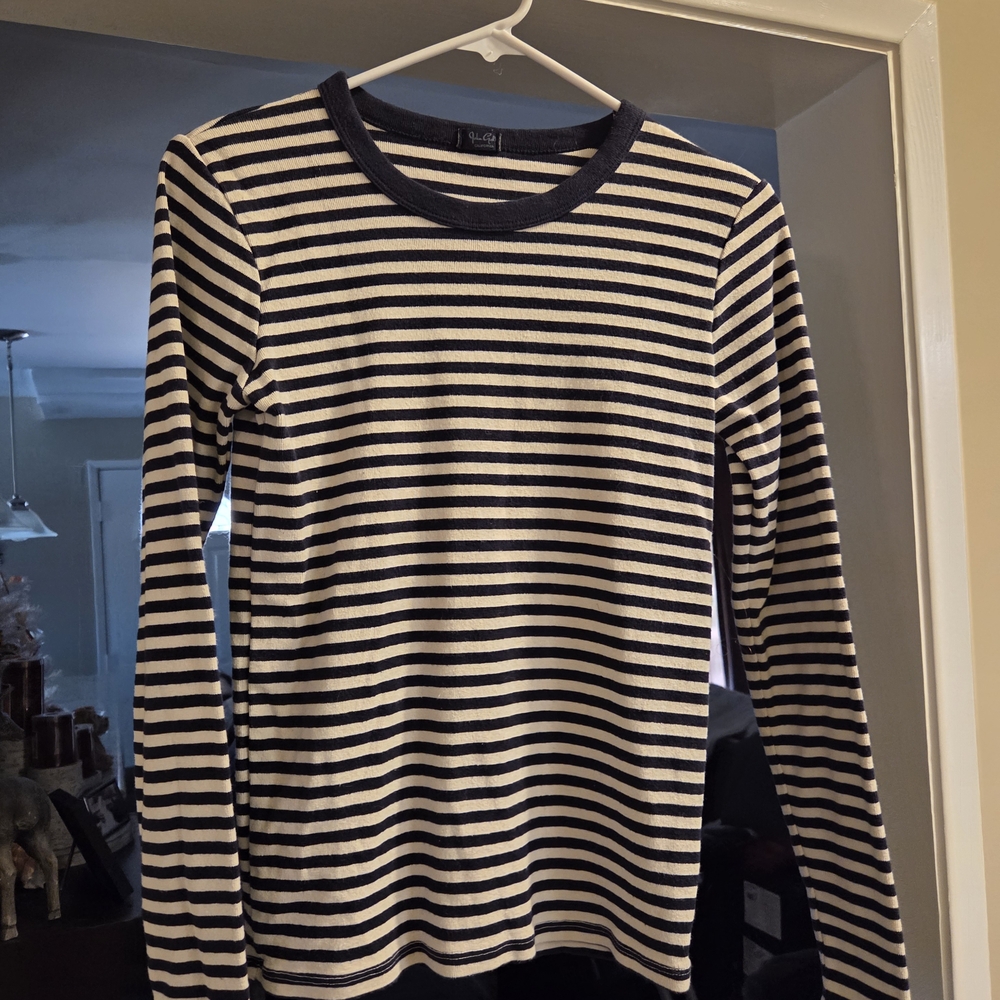 Blue and White Striped Long Sleeve